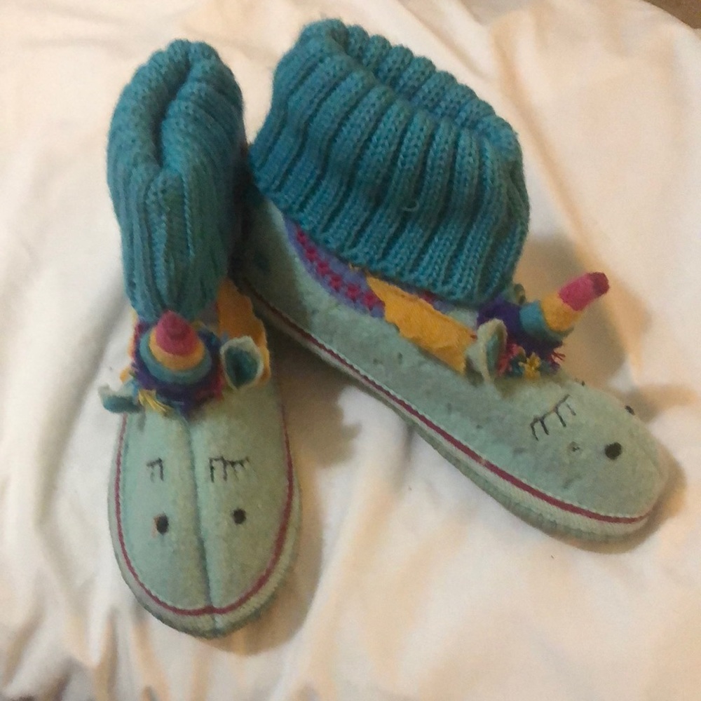 Delightful unicorn slippers
